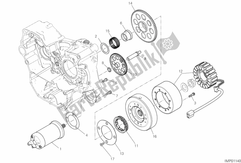 Alle onderdelen voor de Elektrisch Starten En Ontsteken van de Ducati Scrambler Icon Brasil 803 2020